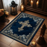 Christian Prayer Themed Area Mat Traditional Abstract Carpet Home Decor Rug for Living Room, Bedroom, Indoor/Outdoor Decor