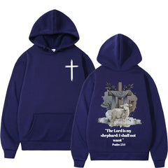 Oversized aesthetic Christian Jesus hoodie for men and women, fashionable long sleeved sportswear, casual plus size retro hoodie