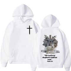 Oversized aesthetic Christian Jesus hoodie for men and women, fashionable long sleeved sportswear, casual plus size retro hoodie